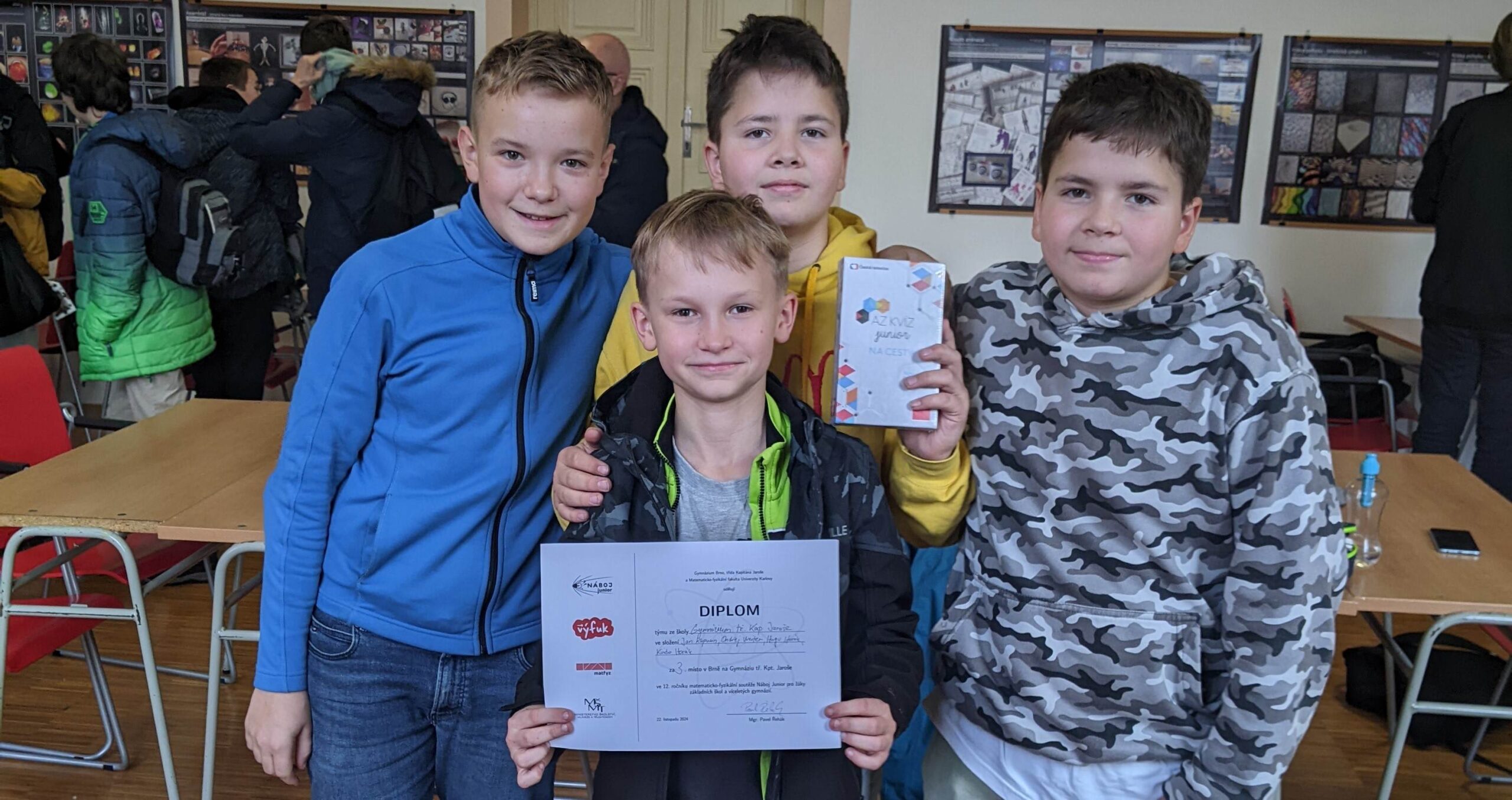 Úspěch v matematické soutěži NÁBOJ junior