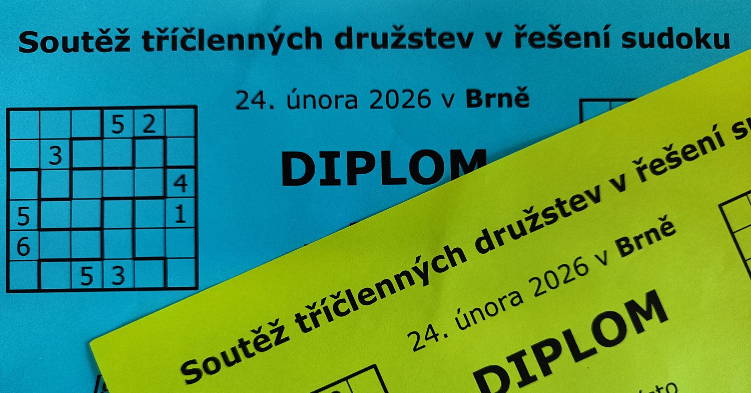 Soutěž tříčlenných družstev v řešení sudoku 2026